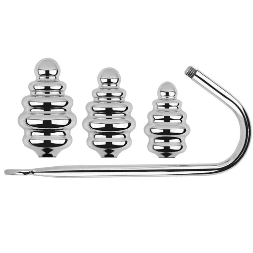 GreatBenefit Set Ribbed 8826 Anal Screw-in Hook 0920